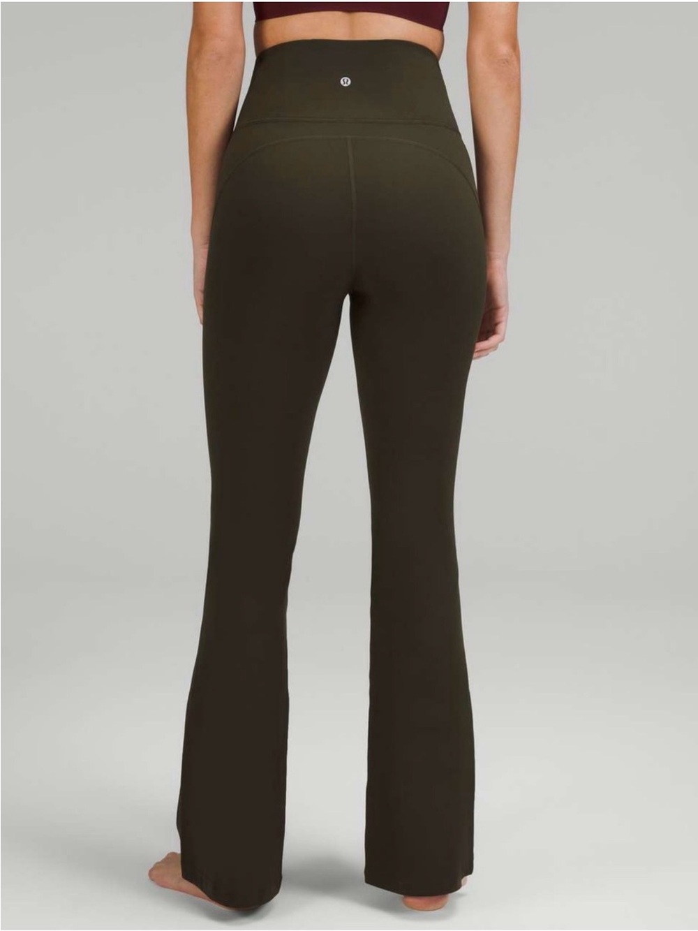 LULULEMON Dark Olive Groove Super High-Rise Flared Nulu Active Pants Bottoms 6